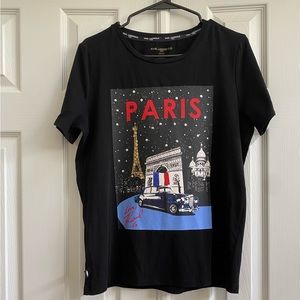 Karl Lagerfeld Black Paris T-Shirt Medium